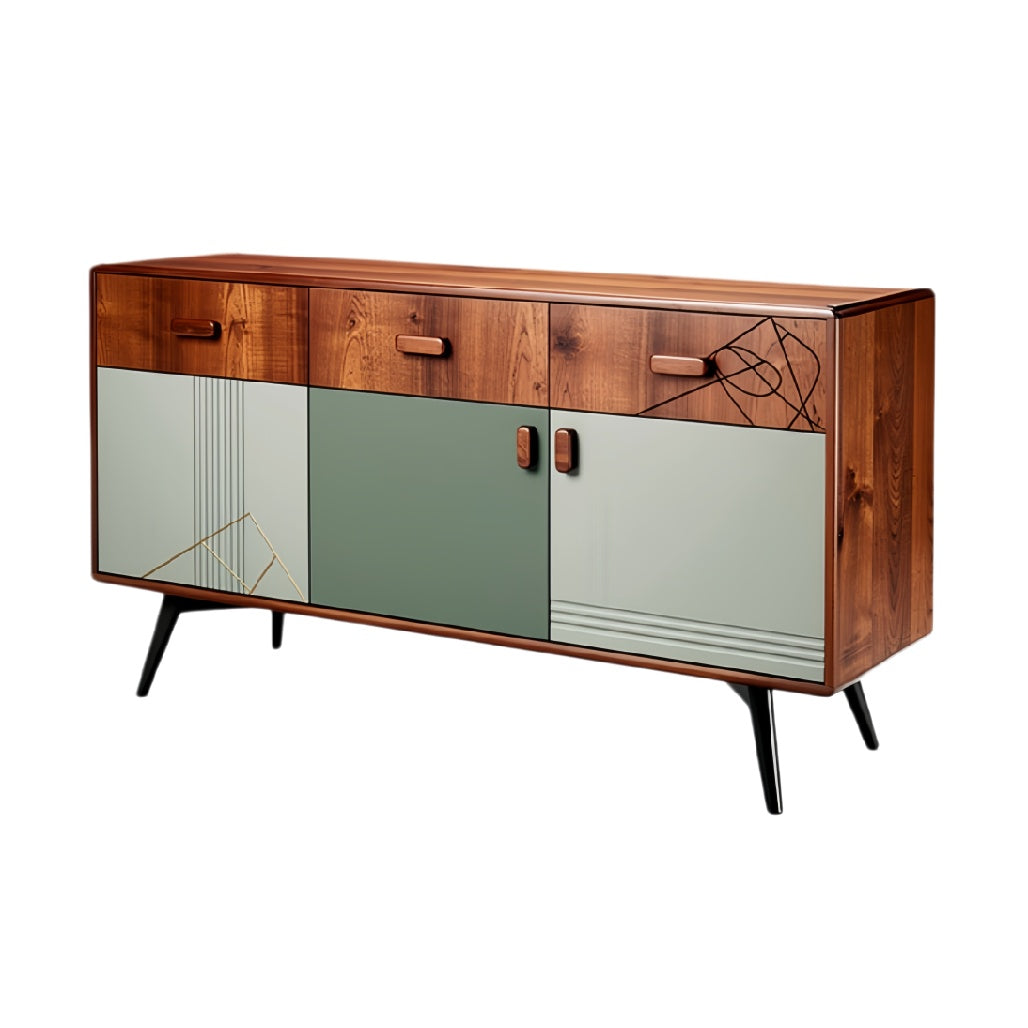 Tijdloze houten dressoir met moderne accenten**